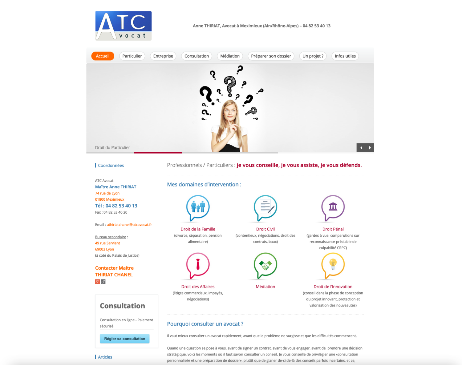 Site ATC Avocat par Max BRUNET - Anne Thiriat Chanel
